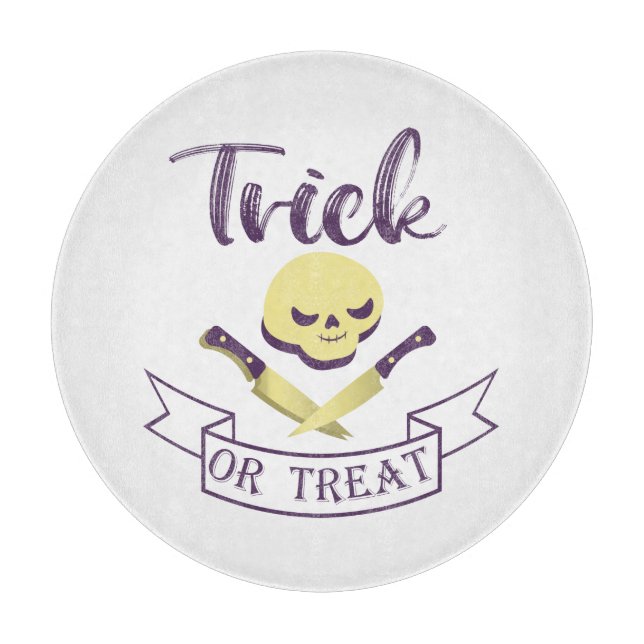 Kreuzknochen Halloween Band T Schneidebrett (Vorderseite)