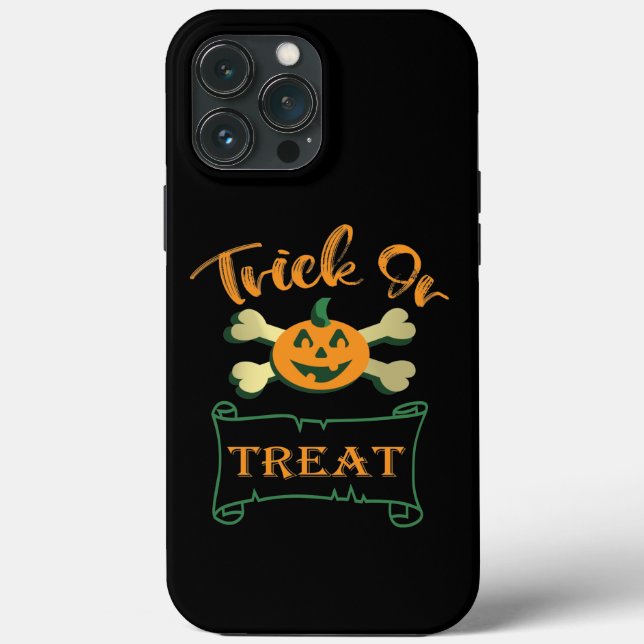 Kreuzknochen Halloween-Kürbis zu Trick oder zu Gas Case-Mate iPhone Hülle (Rückseite)