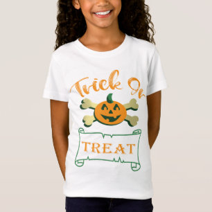 Kreuzknochen Halloween-Kürbis zu Trick oder zu Gas T-Shirt