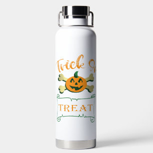 Kreuzknochen Halloween-Kürbis zu Trick oder zu Gas Trinkflasche
