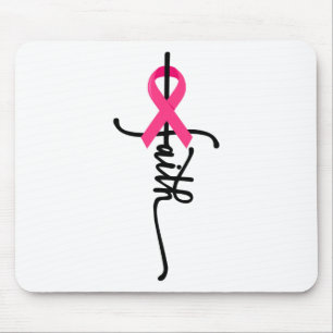 Kreuzkriegsüberleben rosa Ribbon Brustkrebs 2 Mousepad