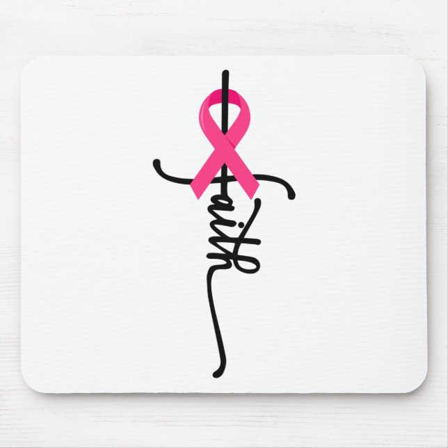 Kreuzkriegsüberleben rosa Ribbon Brustkrebs 2 Mousepad (Vorne)