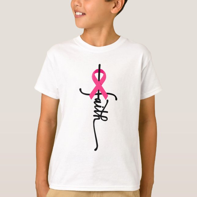 Kreuzkriegsüberleben rosa Ribbon Brustkrebs 2 T-Shirt (Vorderseite)