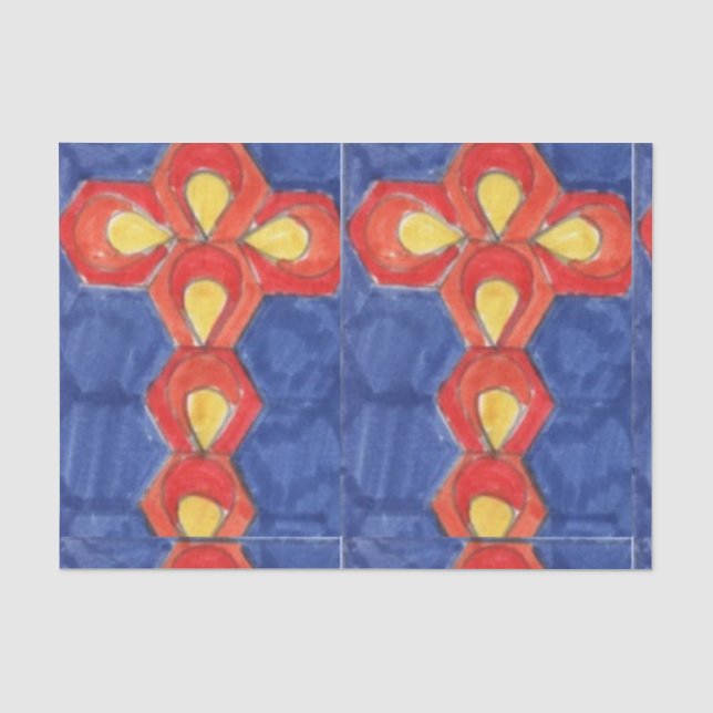 Kreuzmotif Seidenpapier (Vorderseite)