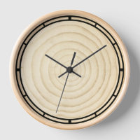Kreuzquerschnitt Pine Tree Holz Ringe Uhr