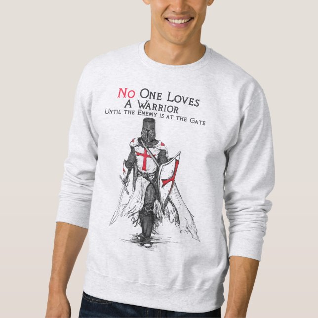 Kreuzritter Templar Kriegergott Sweatshirt (Vorderseite)