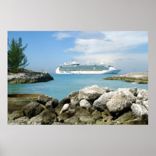 Kreuzschiff bei CocoCay Poster