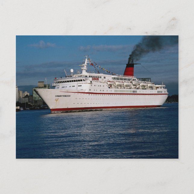 Kreuzschiff "Cunard Princess" Postkarte (Vorderseite)