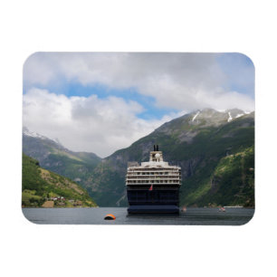 Kreuzschiff in Geirangerfjord rechteckigem Magnet