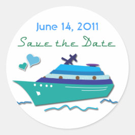 Kreuzschiff Save the Date Aufkleber