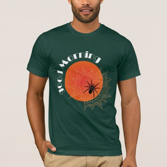 Kreuzspinne im Netz bei Sonnenaufgang Shirt