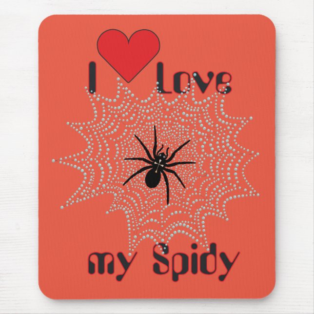 Kreuzspinne im Netz Mousepad (Vorne)