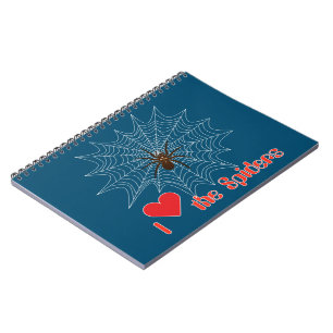 Kreuzspinne im Netz Notizheft Notizblock