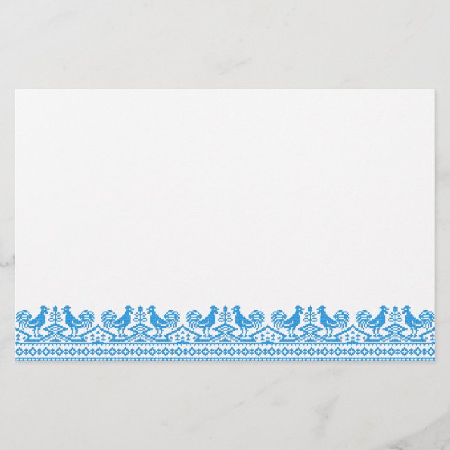 Kreuzstich Briefpapier (Vorderseite)