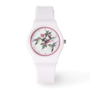 Kreuzstich-Hummingvögelkunst mit Nadeluhr Armbanduhr