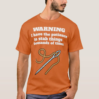 Kreuzstich Nähen der Nähte lustige Gif T-Shirt