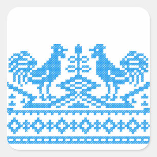 Kreuzstich Quadratischer Aufkleber