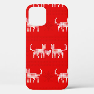 Kreuzstich-Weihnachtskatzen in Liebe mit s Case-Mate iPhone Hülle