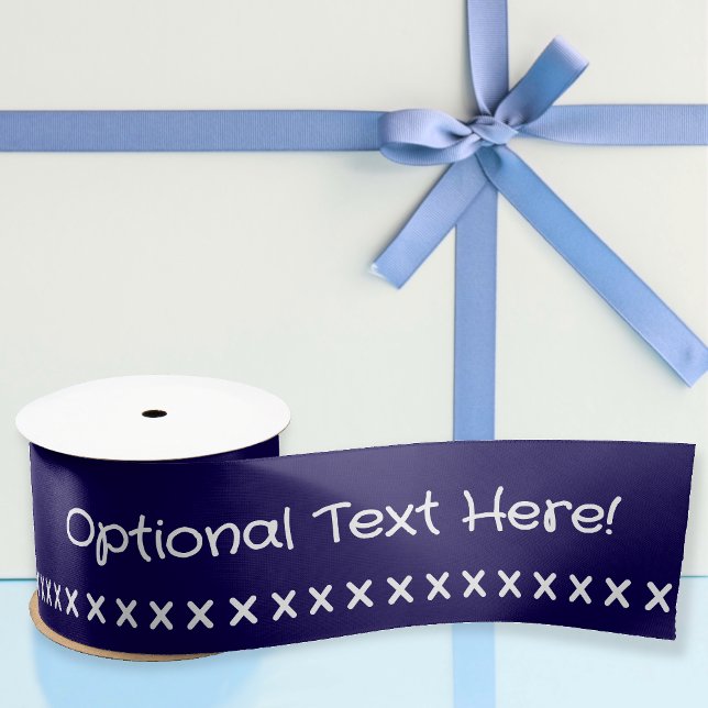 Kreuzstiche oder Küsse und Text in beliebiger Farb Satinband (Von Creator hochgeladen)