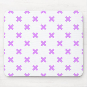 Kreuzstiche von Lilac auf Weiß Mousepad
