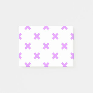 Kreuzstiche von Lilac auf Weiß Post-it Klebezettel