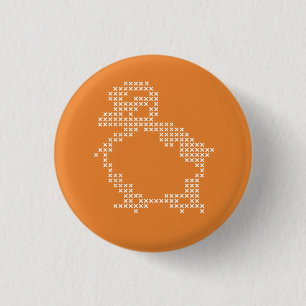 Kreuzstichknopf Button