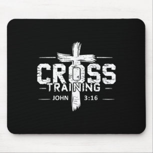Kreuztraining John 3_16 Christlicher Glaube Motiva Mousepad