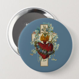 Kreuzung der Jungfrau Mary Immaculate Heart Religi Button
