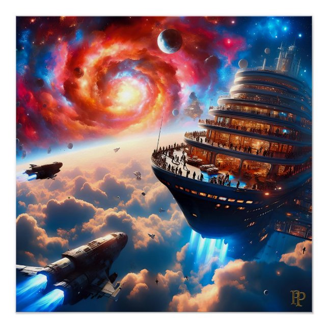 Kreuzung der kosmischen Wolken Poster (Vorderseite)