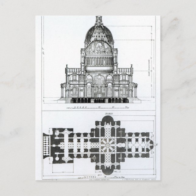 Kreuzung der St. Paul's Cathedral Postkarte (Vorderseite)