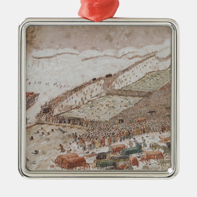 Kreuzung des Berezina, im November 1812 Ornament Aus Metall (Vorne)