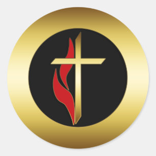 KREUZUNG RUNDER AUFKLEBER