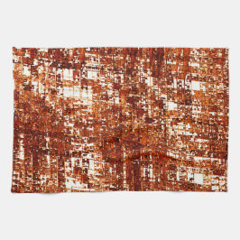 Kreuzung und rostige Quadratzoll Geschirrtuch