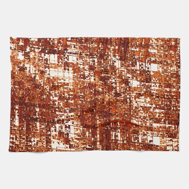 Kreuzung und rostige Quadratzoll Geschirrtuch (Horizontal)