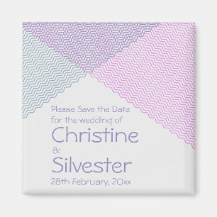 Kreuzungen, Save the Date quadratisch Magnet