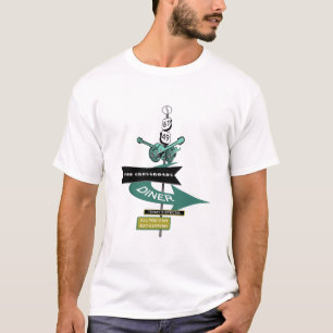 Kreuzungs-Vintages Restaurant-Zeichen T-Shirt