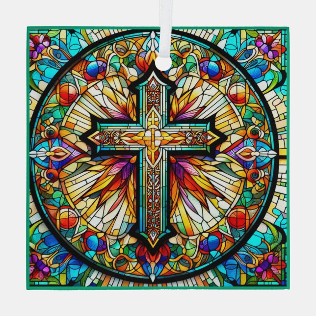 Kreuzverkleidung Ornament Aus Glas (Rückseite)