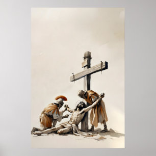Kreuzweg Jesu Nagel Passion Christi Poster