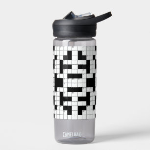 Kreuzworträtsel Design Wasserflasche Trinkflasche