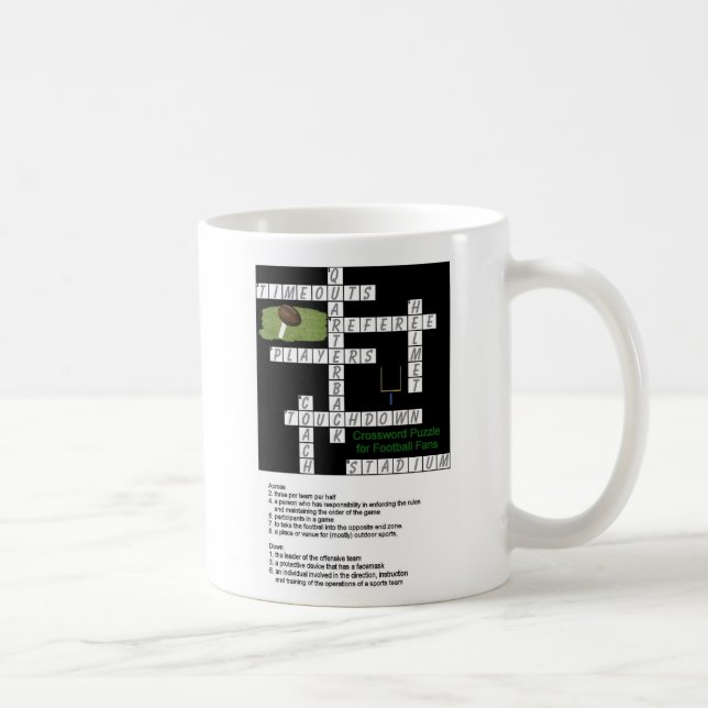 Kreuzworträtsel für Fußball-Fan-Tasse Tasse (Rechts)