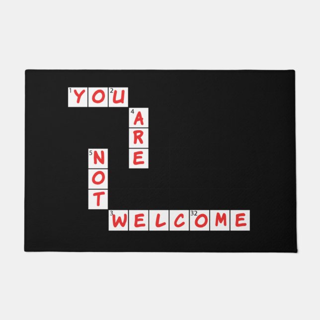 Kreuzworträtsel Fußmatte (Vorderseite)