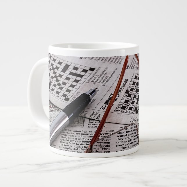 Kreuzworträtsel-Genie Jumbo-Tasse (Vorderseite Links)