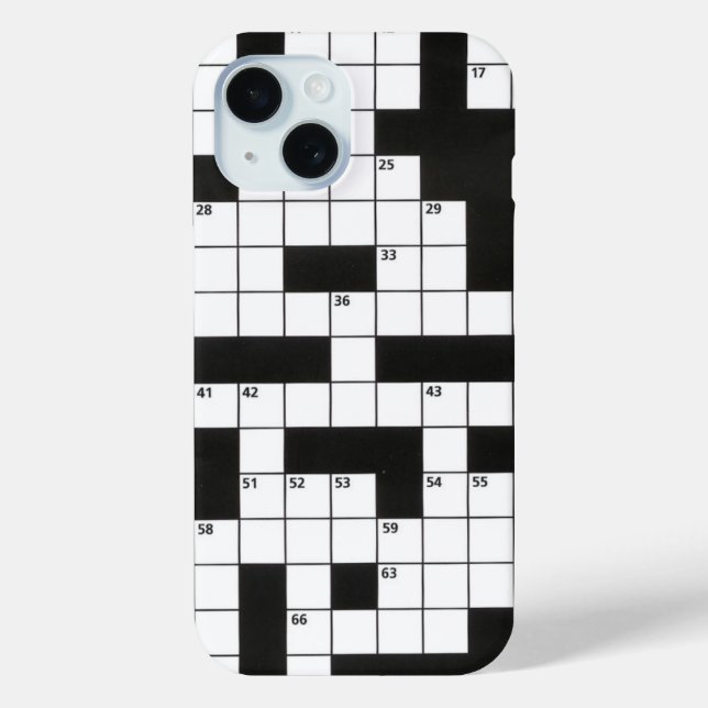 Kreuzworträtsel iPhone 15 Hülle (Rückseite)