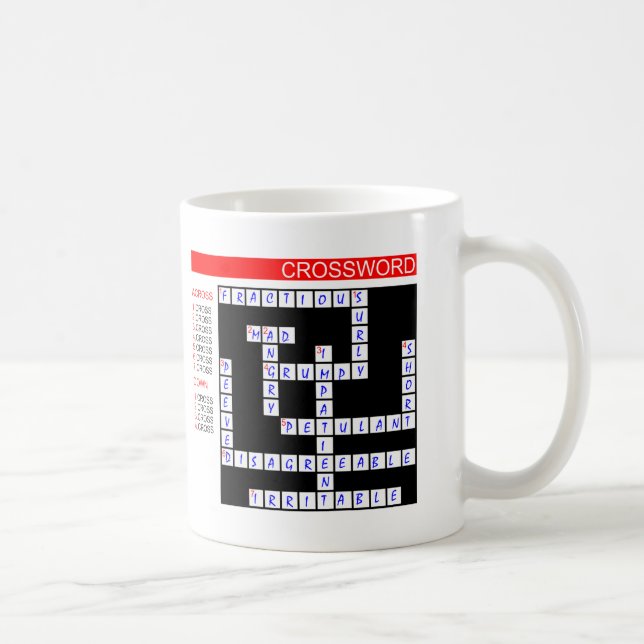 Kreuzworträtsel können frustrierend sein kaffeetasse (Rechts)