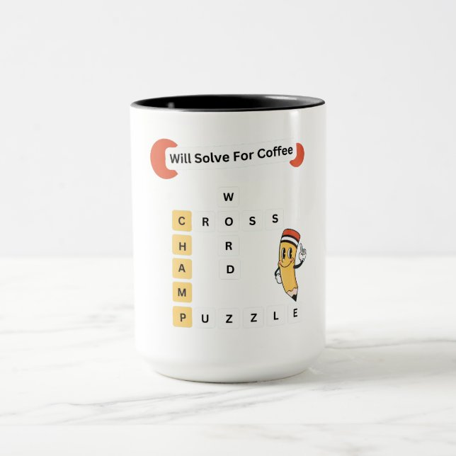 Kreuzworträtsel: Löst für die Tasse des Kaffees (Zentrum)