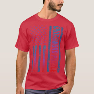 Kreuzworträtsel mit glatter Flagge T-Shirt