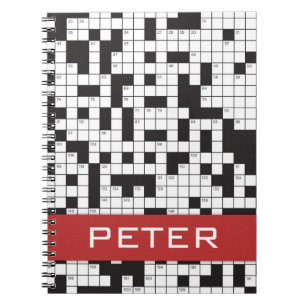 Kreuzworträtsel-Name-Notizbuch Notizblock