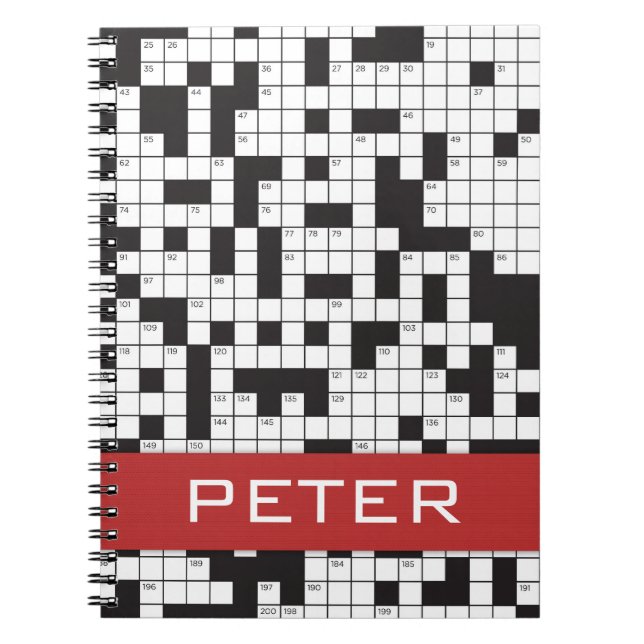 Kreuzworträtsel-Name-Notizbuch Notizblock (Vorderseite)