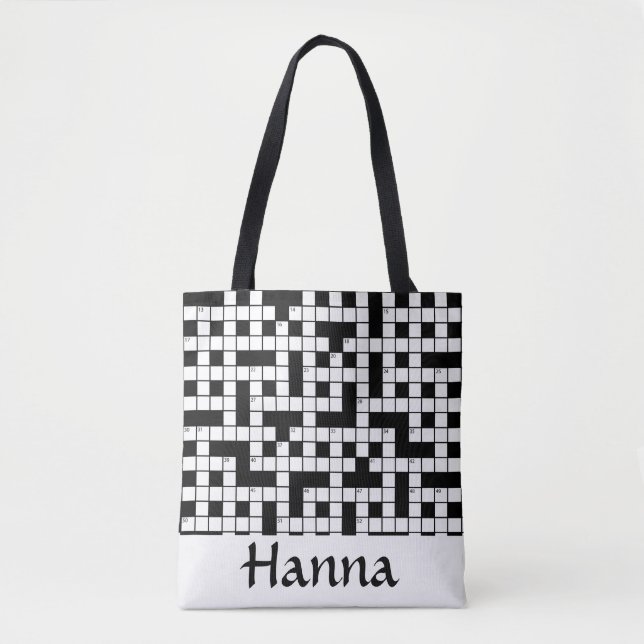 Kreuzworträtsel Personalisiert Tasche (Vorderseite)