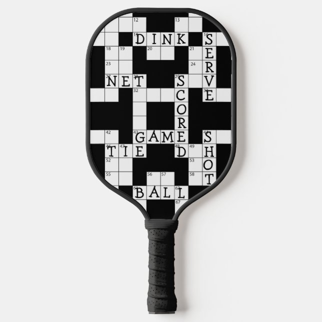 Kreuzworträtsel PIckleball-Wörter Pickleball Schläger (Vorderseite)